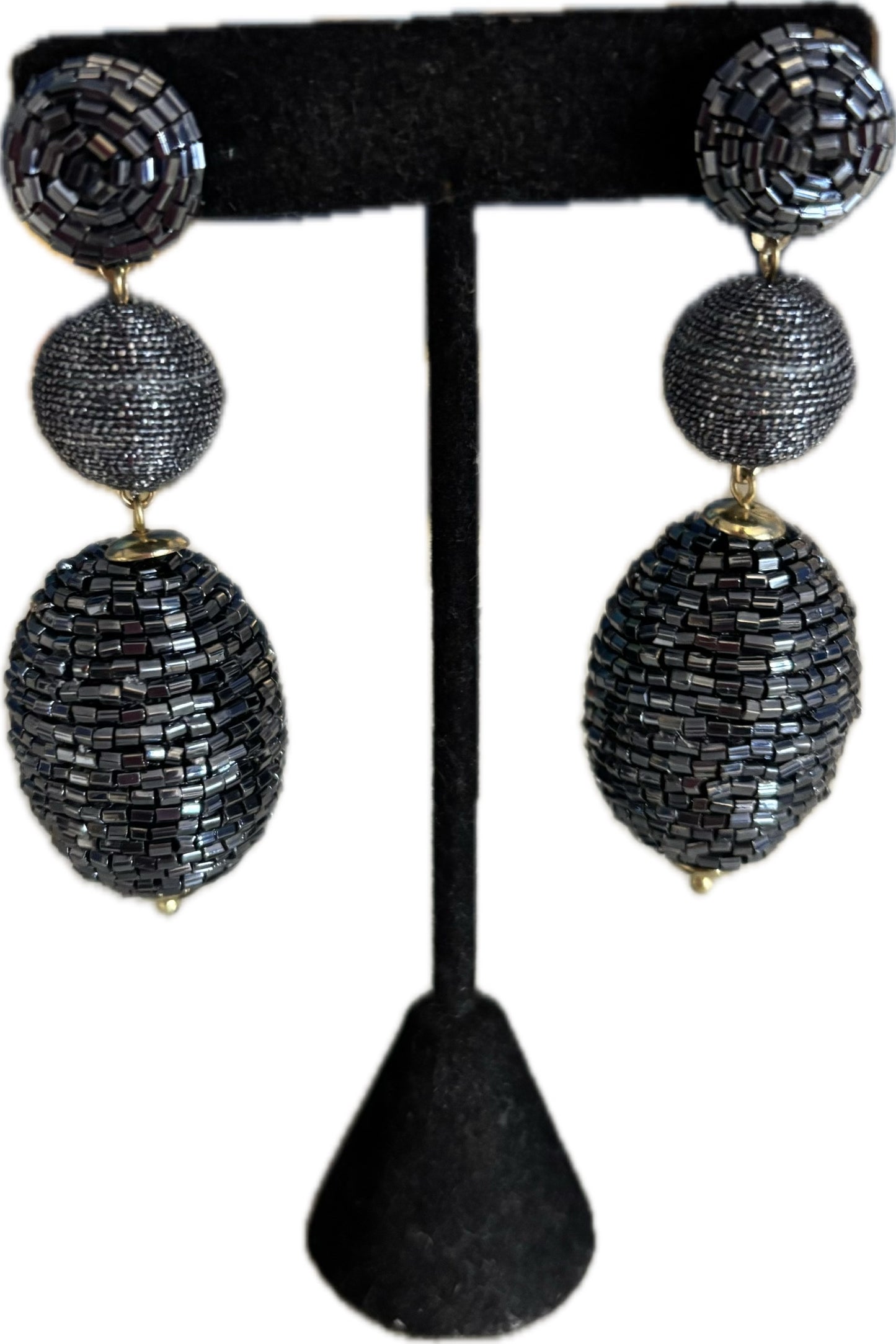 Festive Blue / Grey Earrings