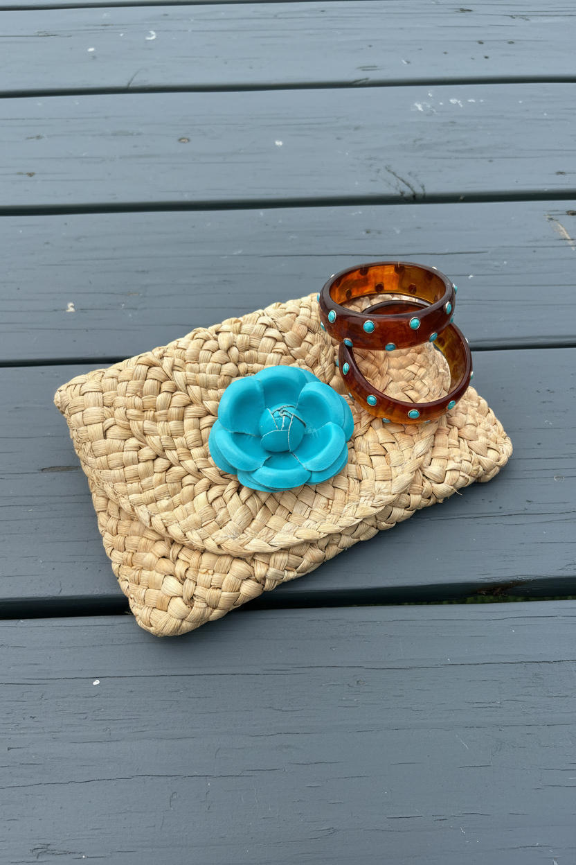 Tortoise Bangle bracelets with Turquoise