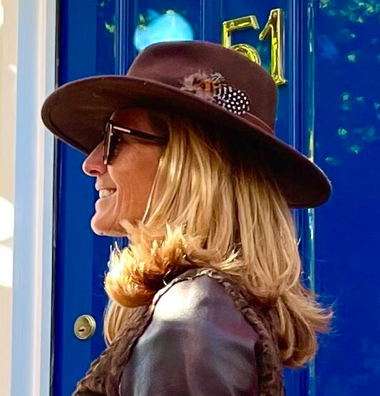 Shearling Bag & Felt Hat