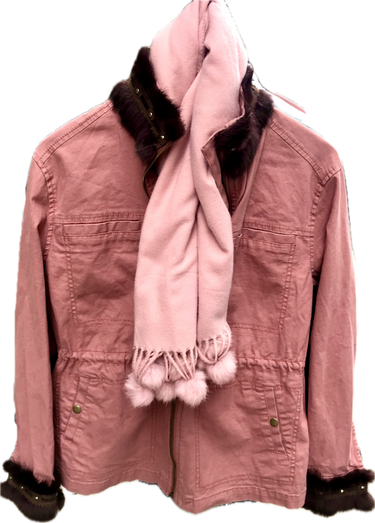 Pink Pom Cashmere Scarf