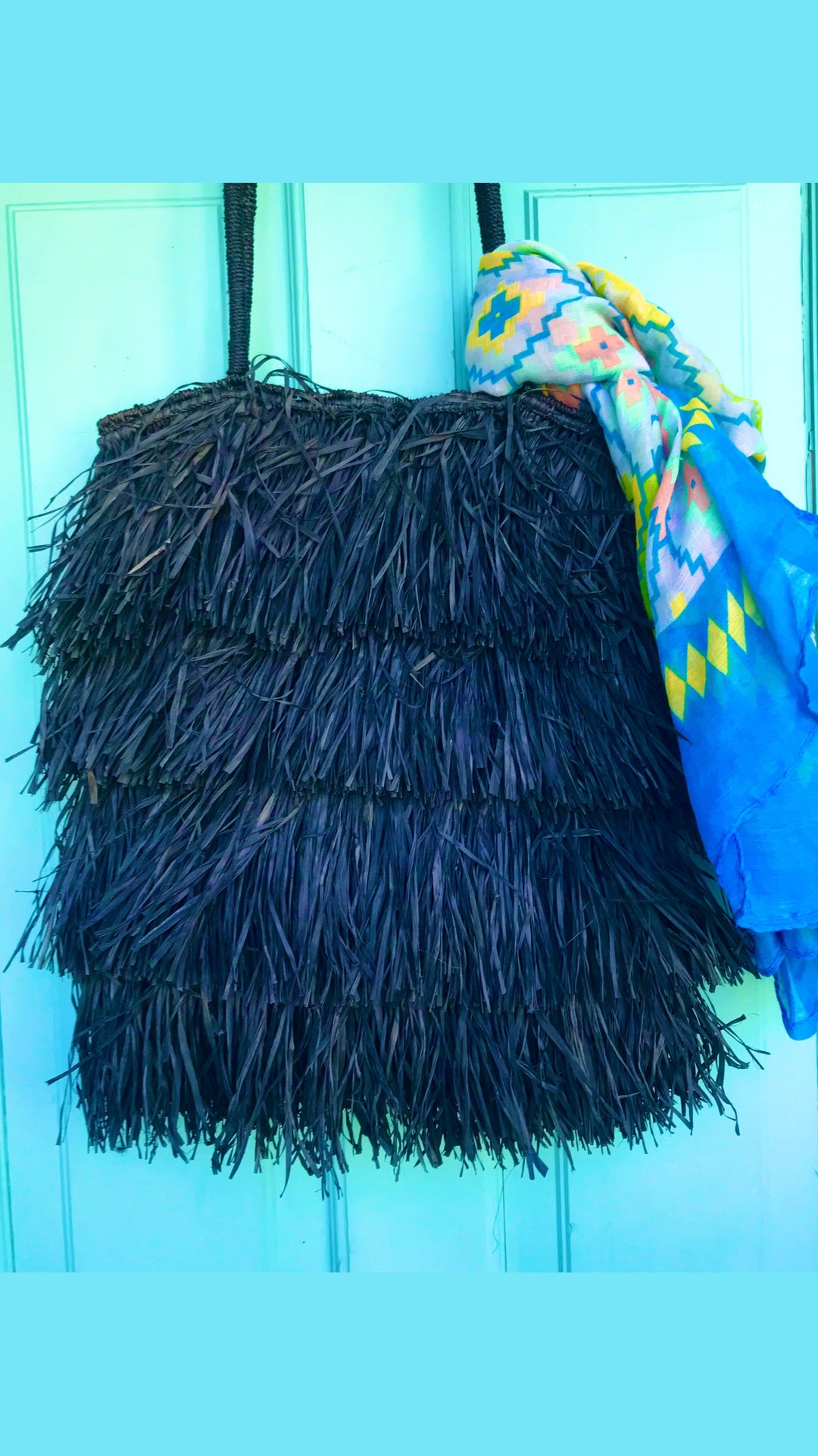 Raffia Fringe Tote