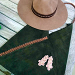 Load image into Gallery viewer, Olive Green Leather Bag with Copper Detail
