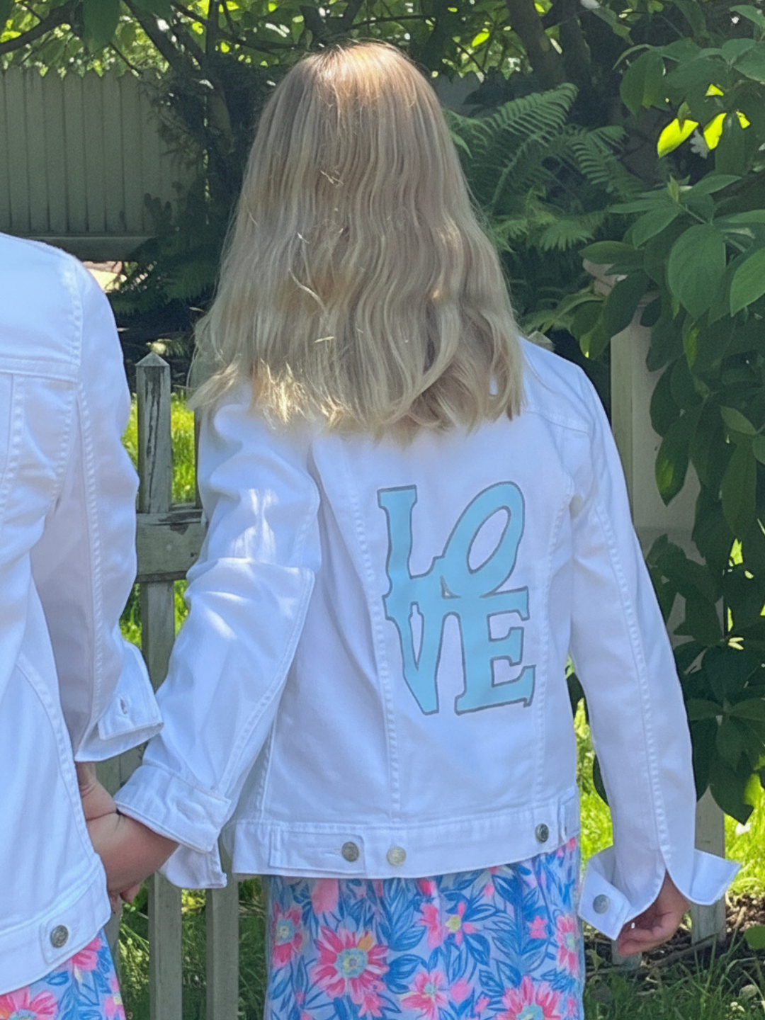 White Jacket - Light Blue LOVE