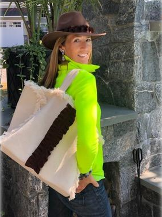 Brown Felt Panama Hat with chocolate braid and feather