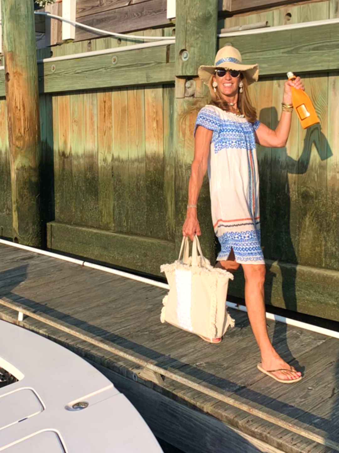 Embossed Silver Panama Hat