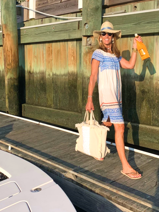 Embossed Silver Panama Hat