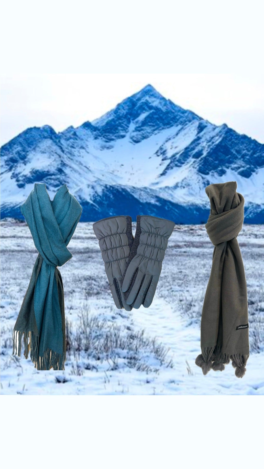 Blue & Grey Reversible Scarf