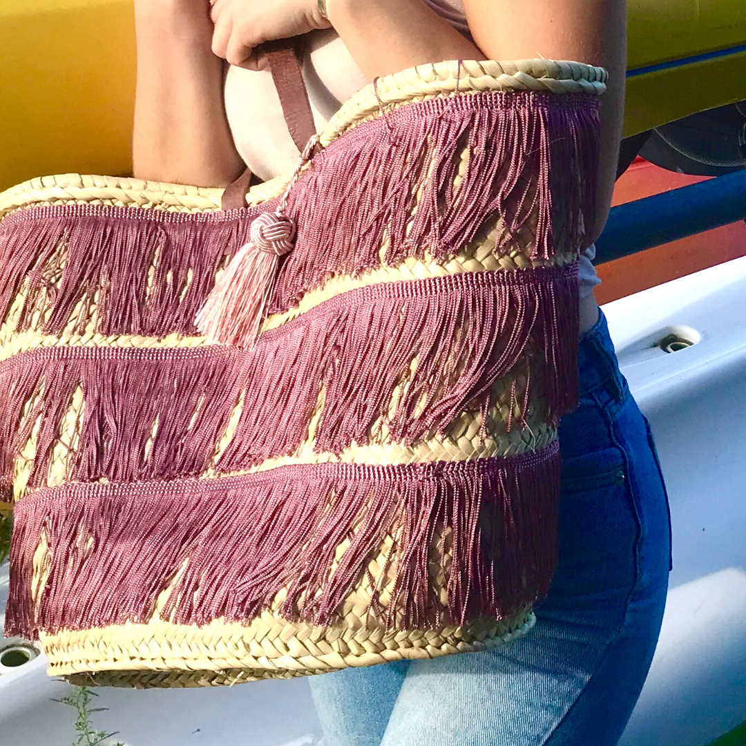 Shimmy Bag | Straw Basket | Blush | Large