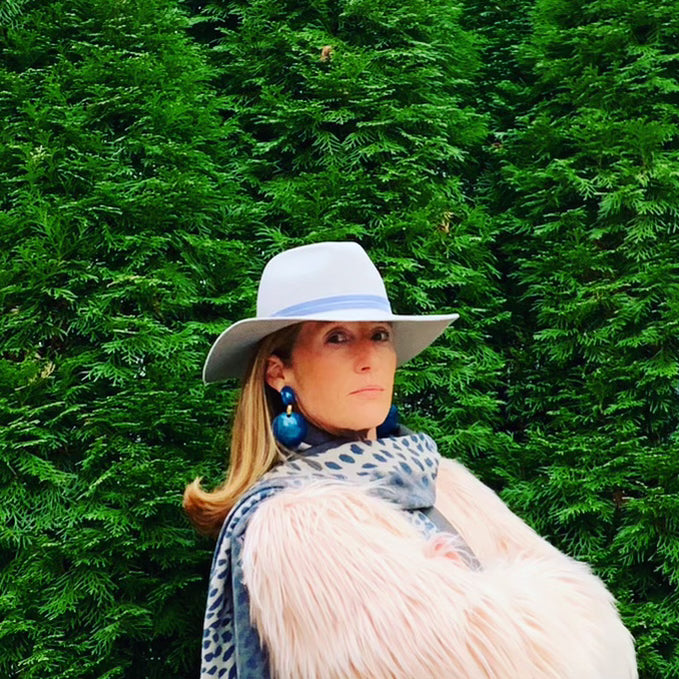 Blue Leopard Cozy Scarf/Wrap