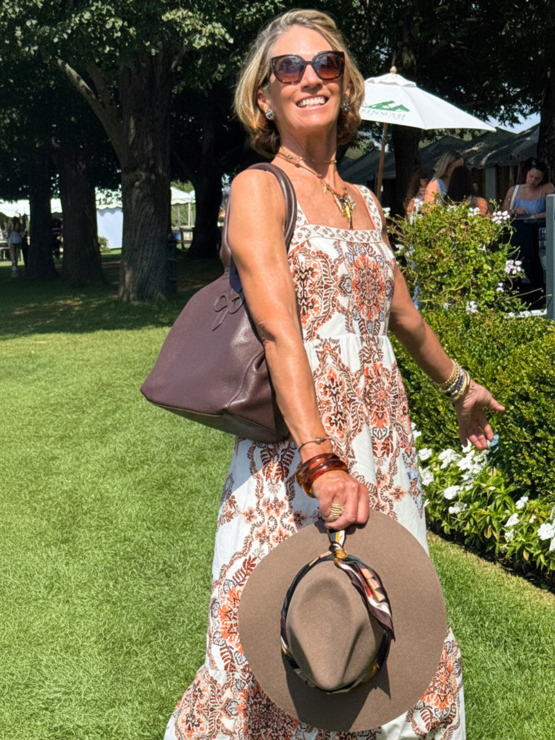 Brown Felt Hat - scarf