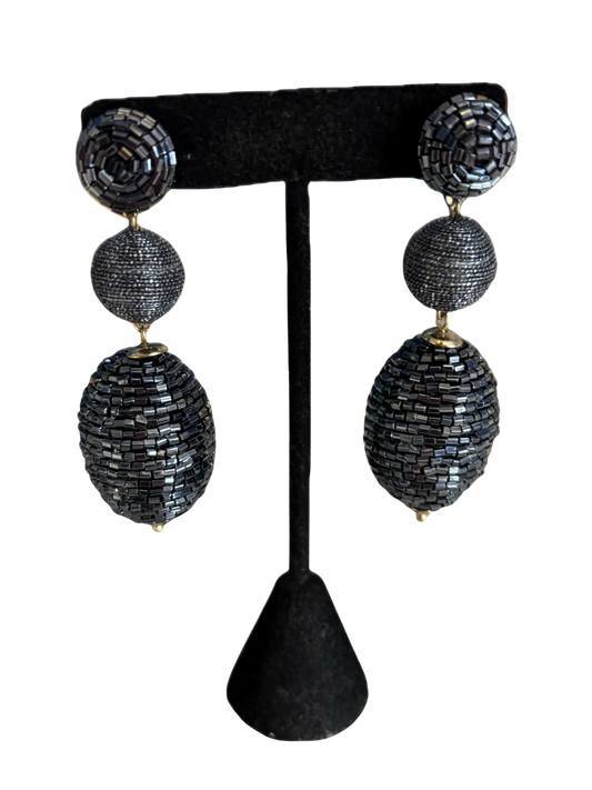 Festive Blue/Grey Earrings