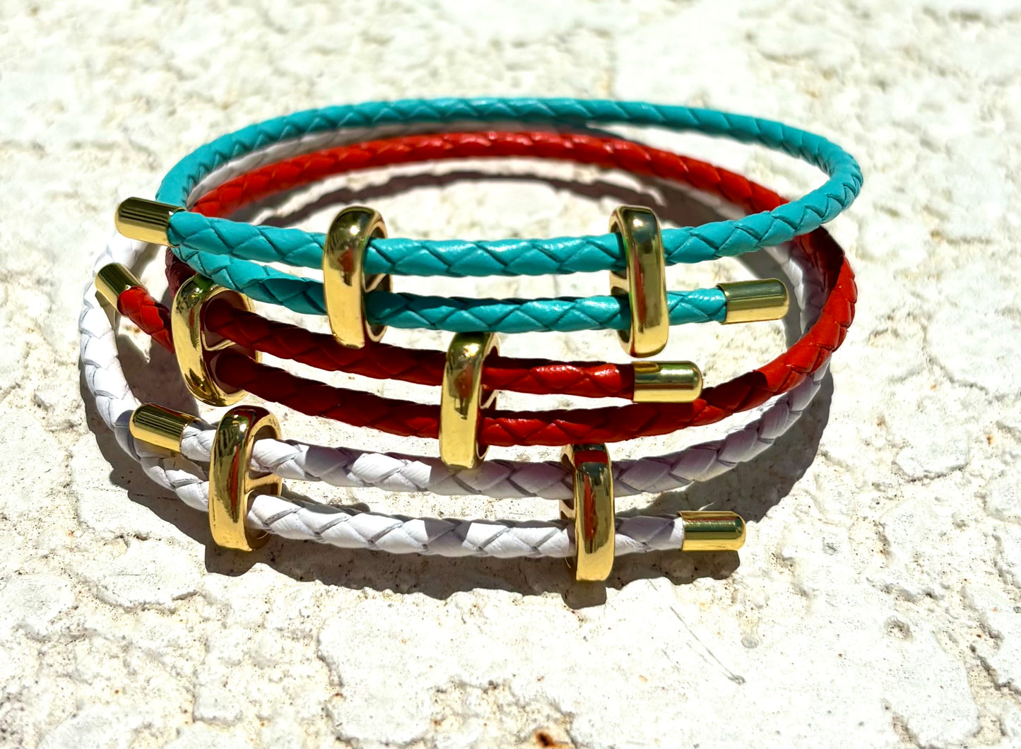 Leather Stacking Bracelets