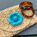 Load image into Gallery viewer, Tortoise Bangle bracelets with Turquoise
