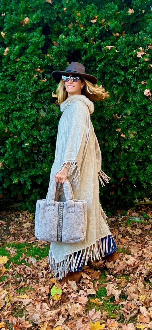 Brown Shearling Everyday Fall/Winter Bag