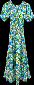 Floral Dress - Blue Green