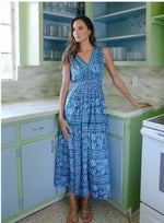 Load image into Gallery viewer, Sea Blue Midi Dress
