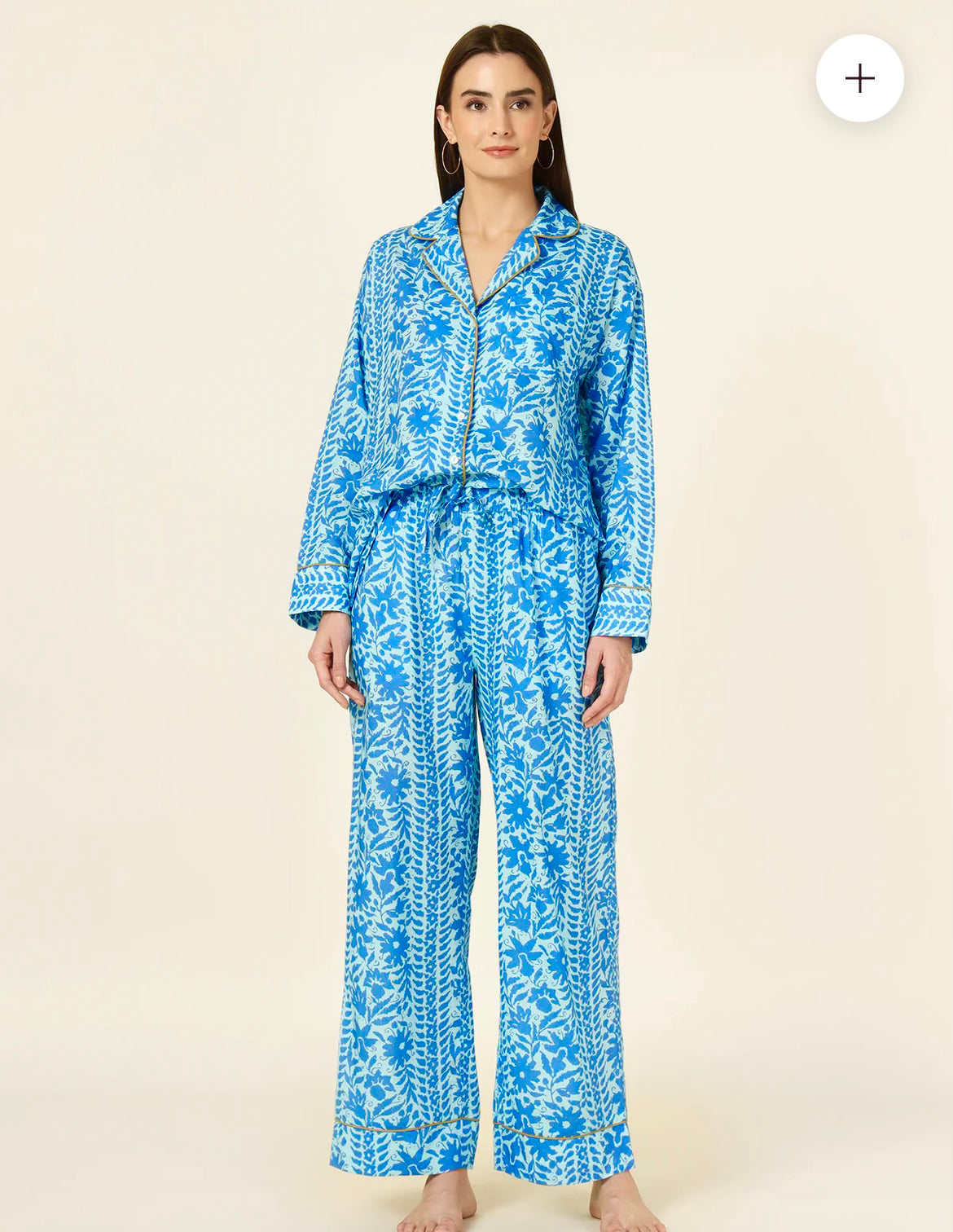 Summer Blue Pajama Set