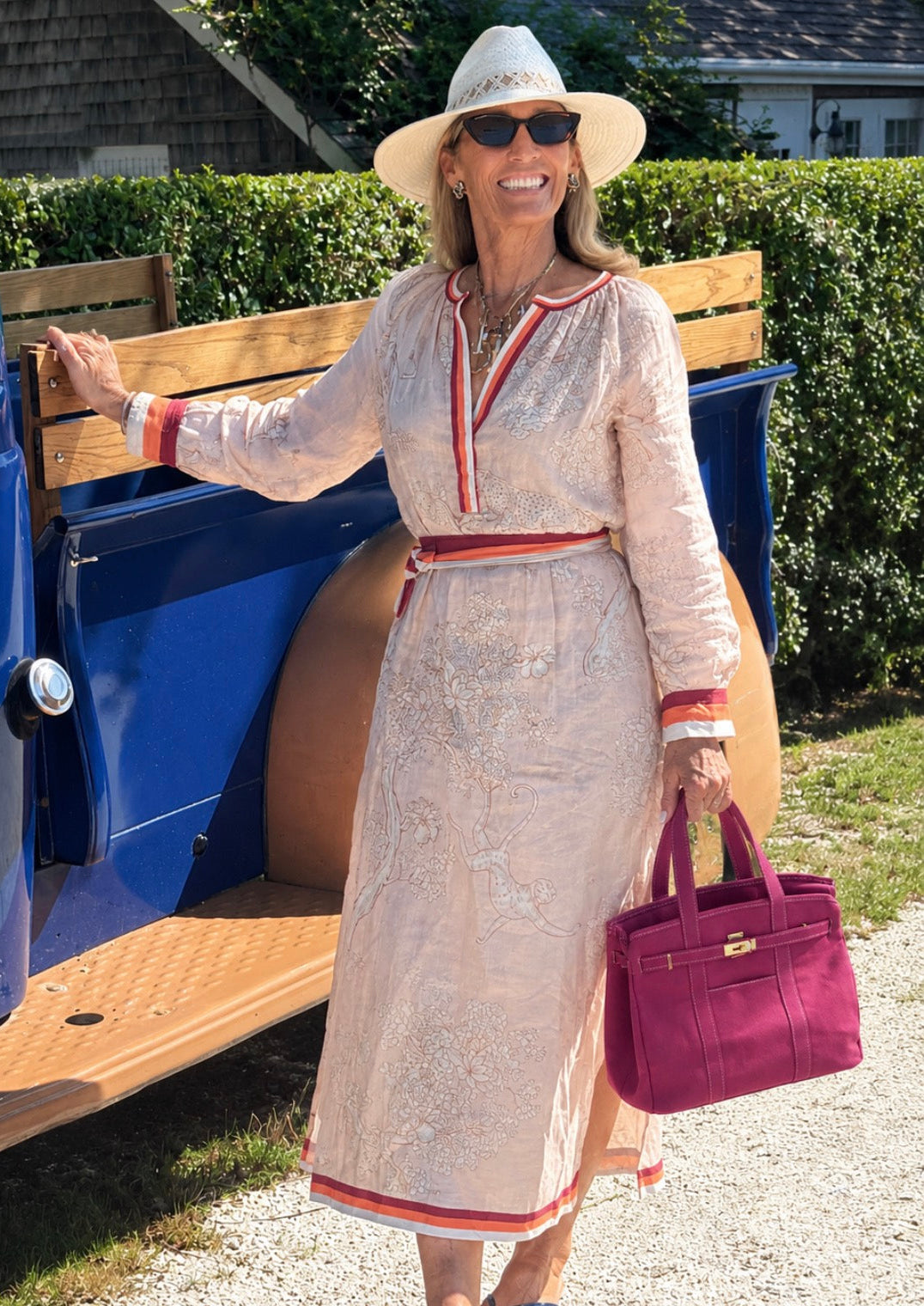Burgandy Boat Tote