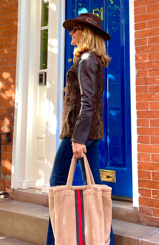 Shearling Bag & Felt Hat