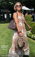 Load image into Gallery viewer, Brown Felt Hat - scarf
