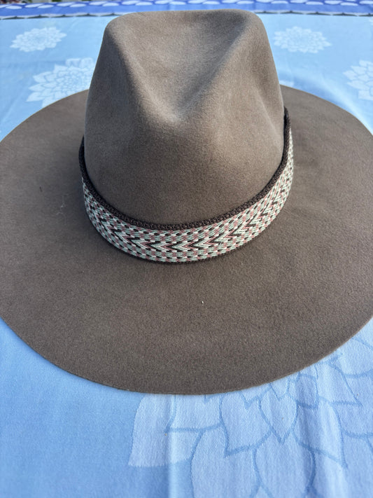 Brown Felt Hat - multi tones