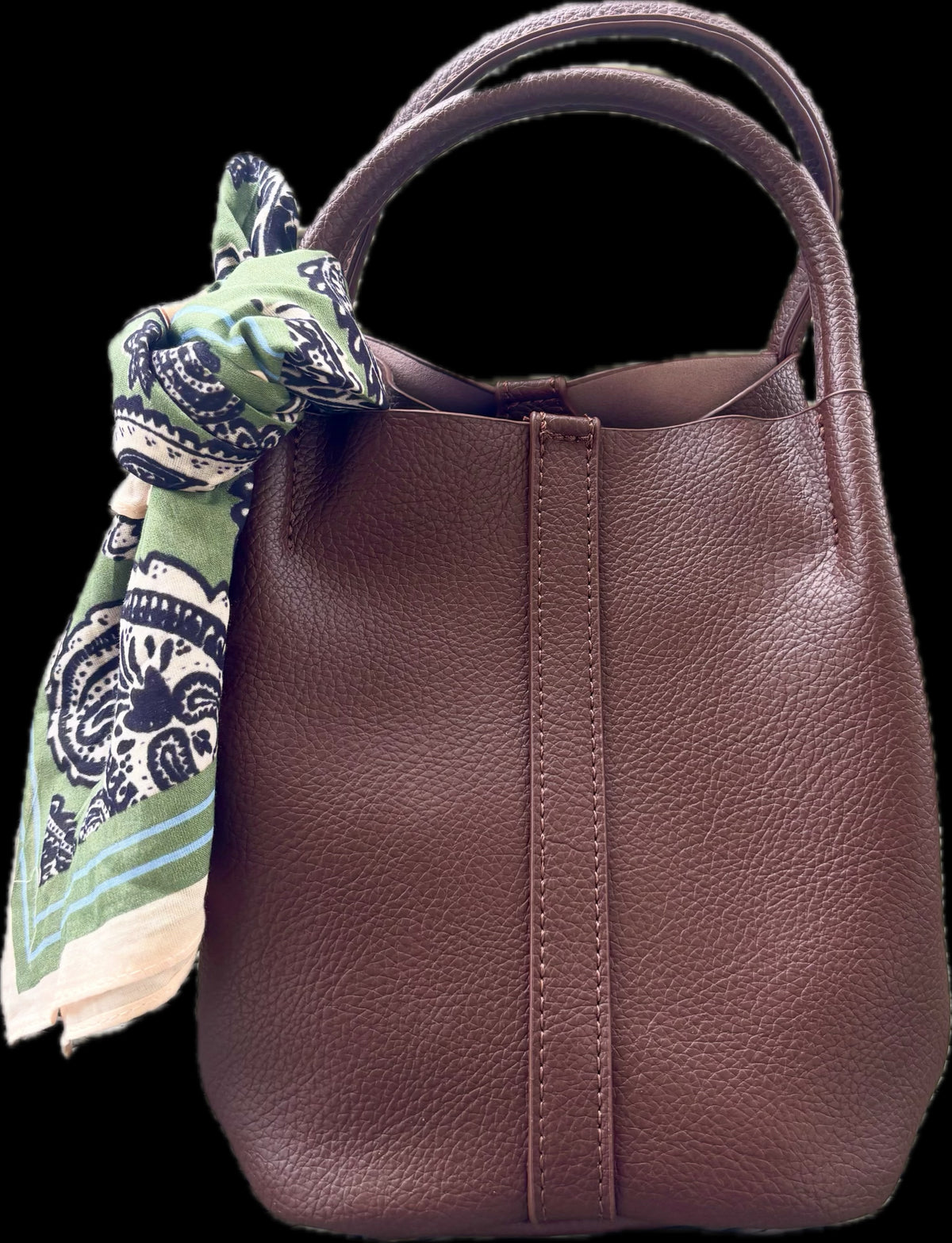 Mini Tote - Sage Taupe & Brown