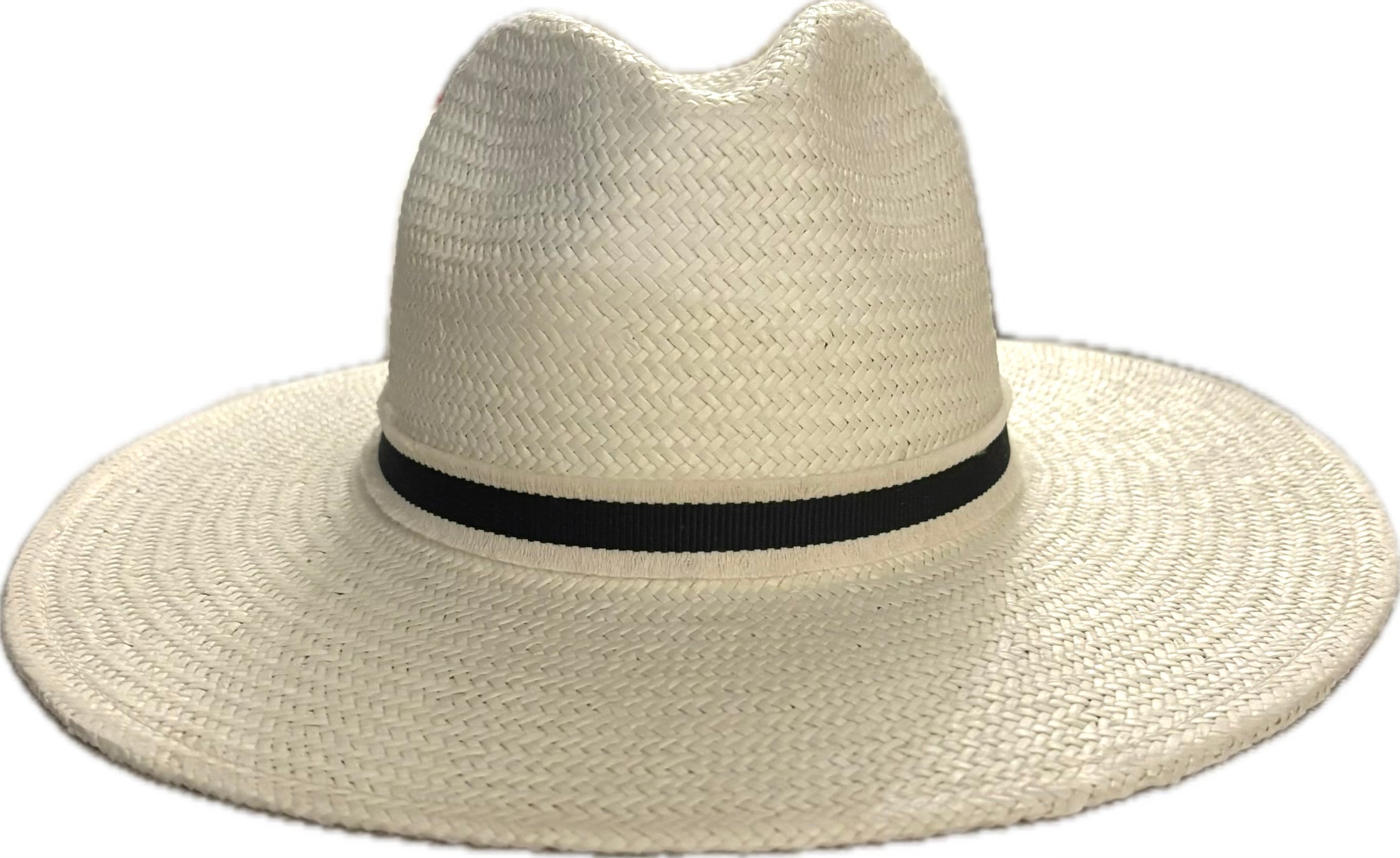 Panama Hat - Navy & White