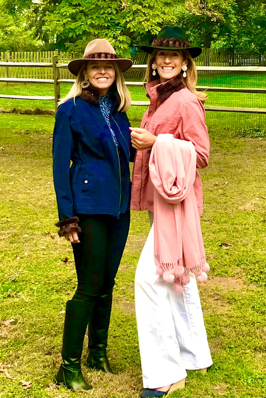 Cashmere Scarves/Wrap  with Fur Poms