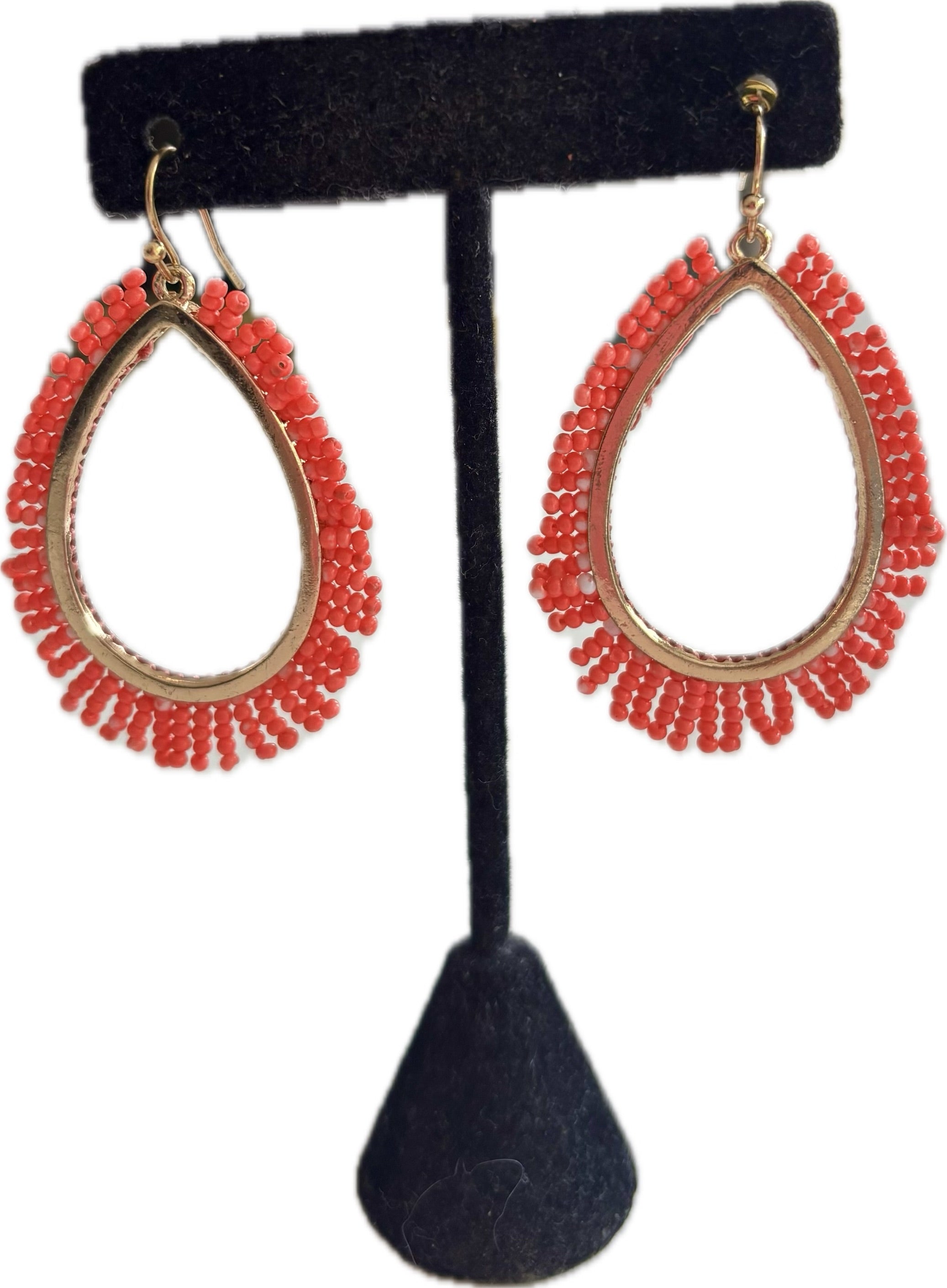 Coral Fringe earring