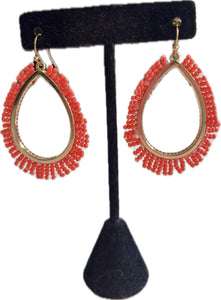 Coral Fringe earring