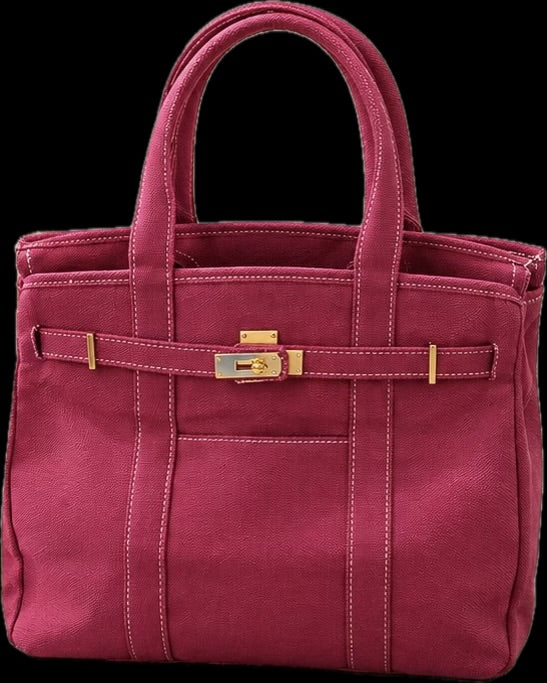 Burgandy Boat Tote