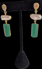 Load image into Gallery viewer, Pearl &amp; Jade Earrings
