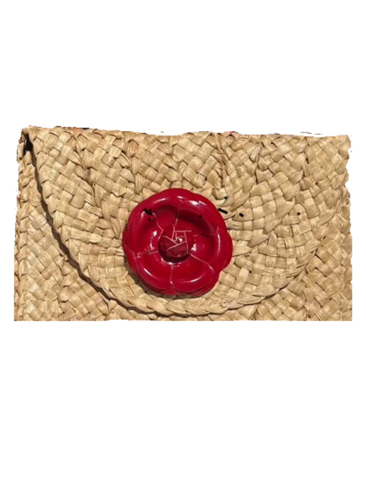 Red Flower Clutch