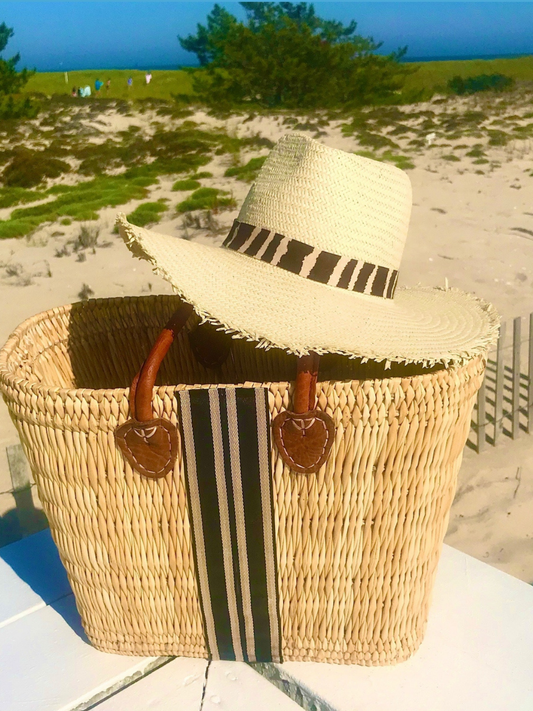 Zebra Fringe Panama Hat