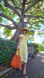 Load image into Gallery viewer, Lemon Yellow Cotton Dress
