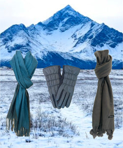 Blue & Grey Reversible Scarf