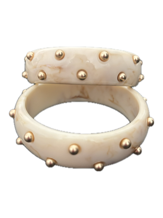 Ivory/Gold Bangles