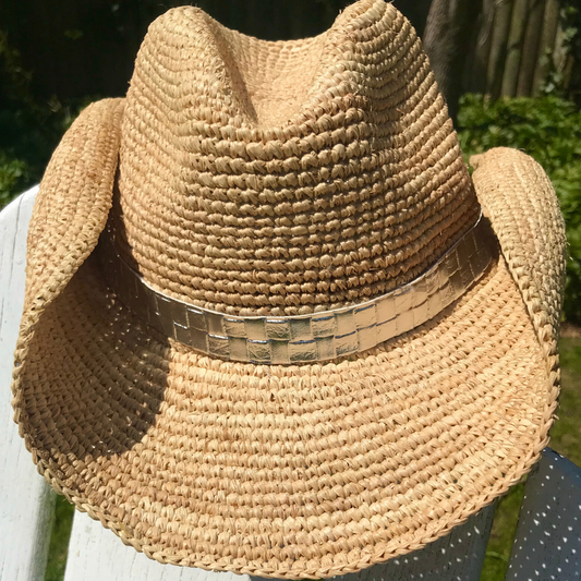Embossed Silver Cowboy Hat