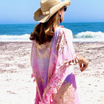 Load image into Gallery viewer, Kaftan - Pink &amp; Gold with Tassels
