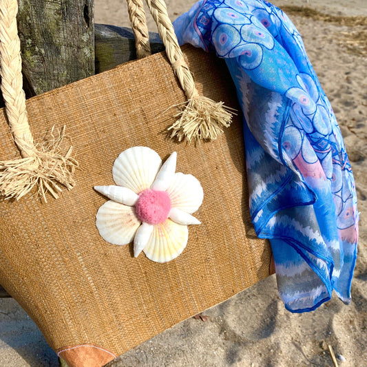 Navy Fringe Panama Hat