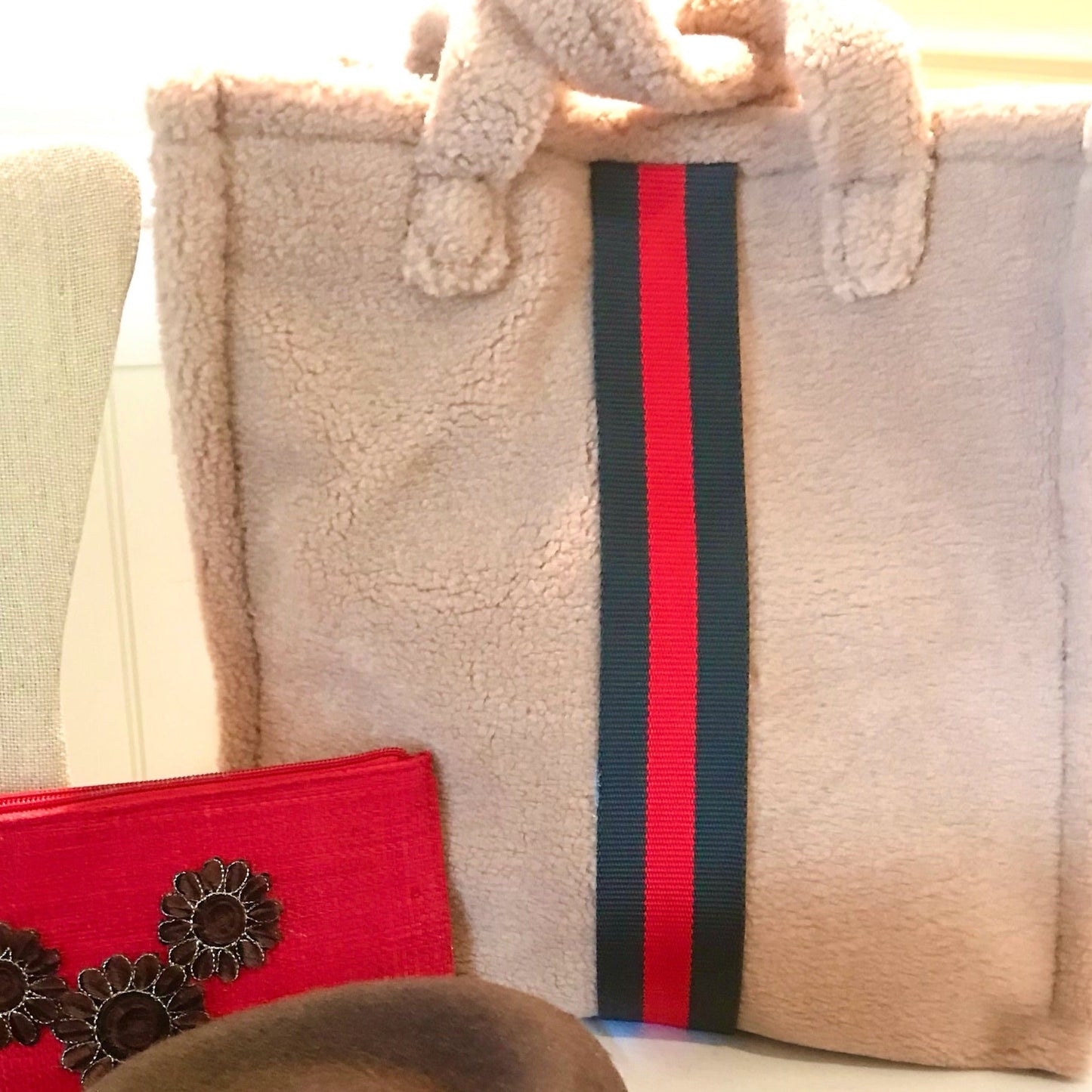 Brown Shearling Everyday Fall/Winter Bag