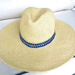 Navy & Sliver Wave Panama Hat