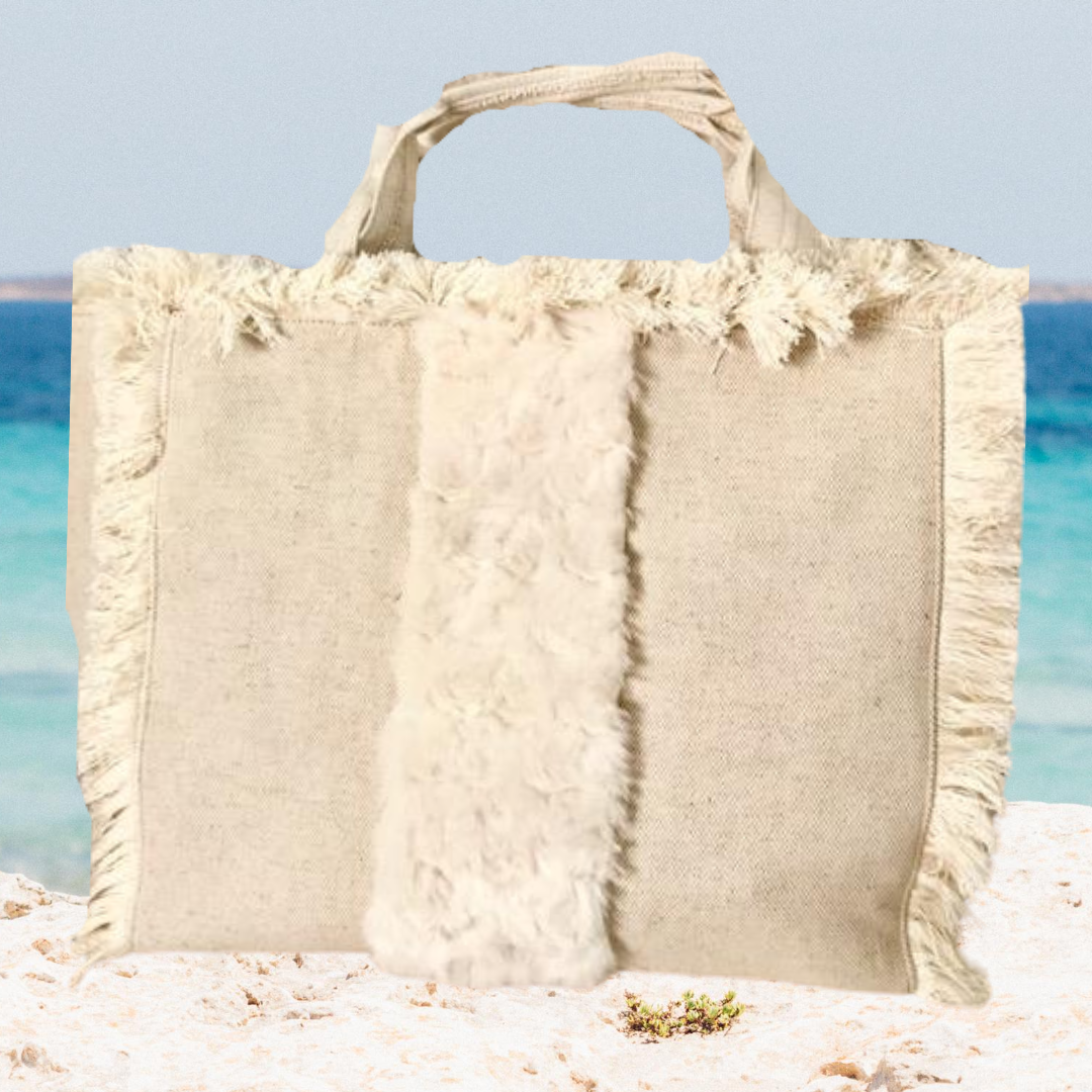 White fur bag hotsell